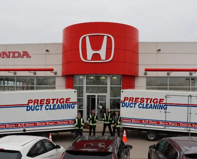 Prestige duct cleaning service in Whitby at Honda dealership